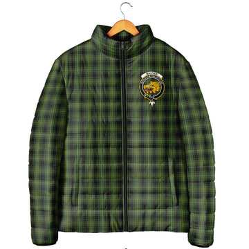 MacIver Hunting Tartan Padded Jacket with Family Crest