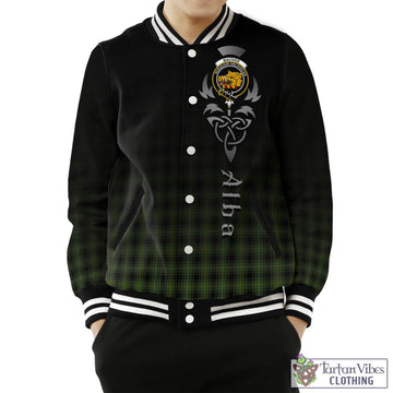 MacIver Hunting Tartan Baseball Jacket Featuring Alba Gu Brath Family Crest Celtic Inspired