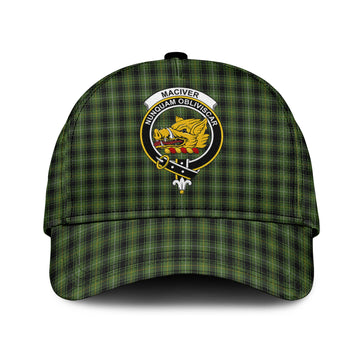 MacIver Hunting Tartan Classic Cap with Family Crest