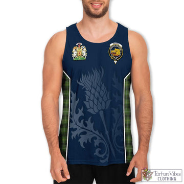 MacIver Hunting Tartan Men's Tanks Top with Family Crest and Scottish Thistle Vibes Sport Style