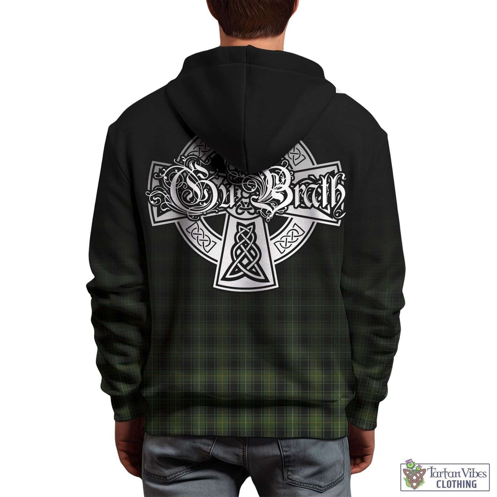 Tartan Vibes Clothing MacIver Hunting Tartan Hoodie Featuring Alba Gu Brath Family Crest Celtic Inspired