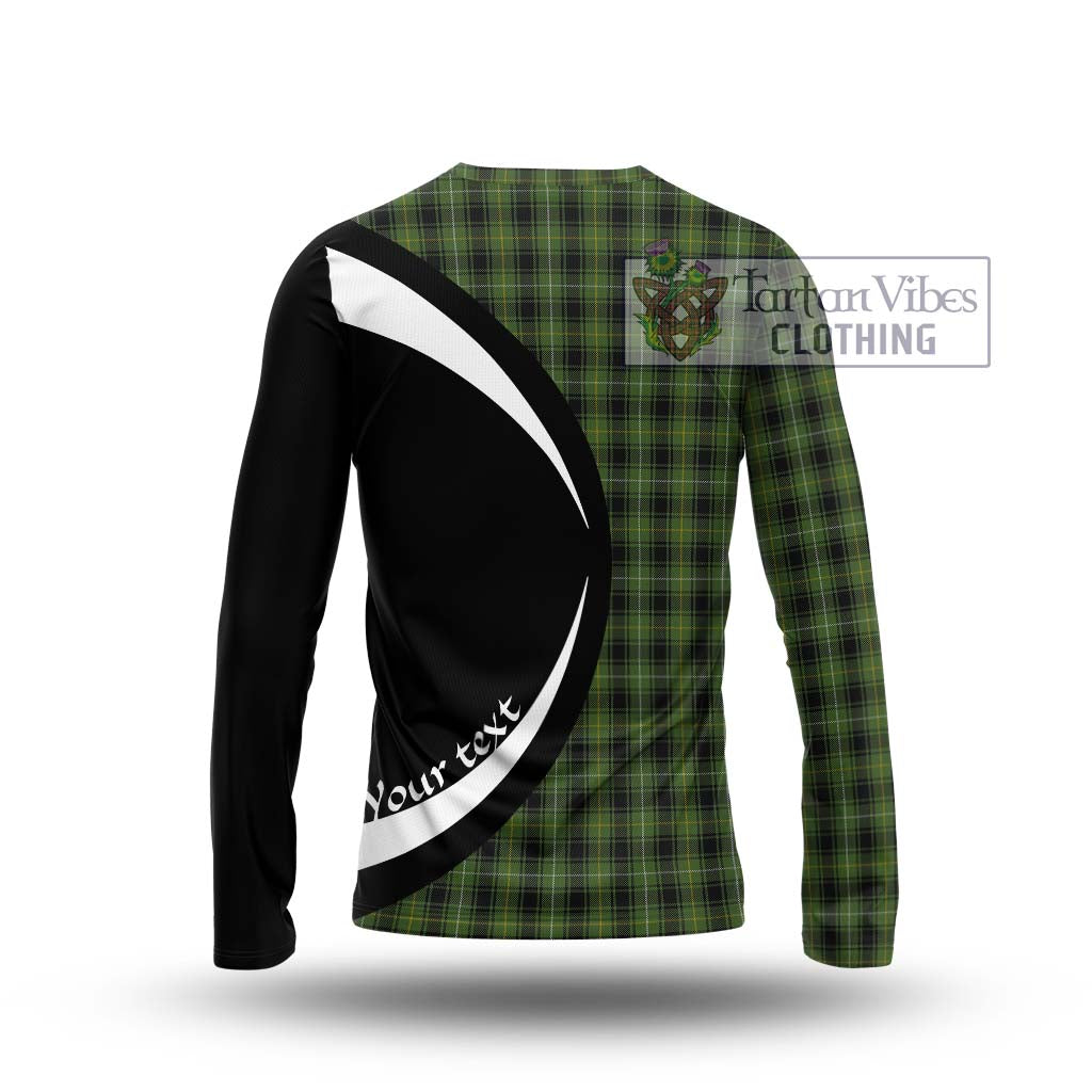 MacIver Hunting Tartan Long Sleeve T-Shirt with Family Crest Circle Style - Tartan Vibes Clothing