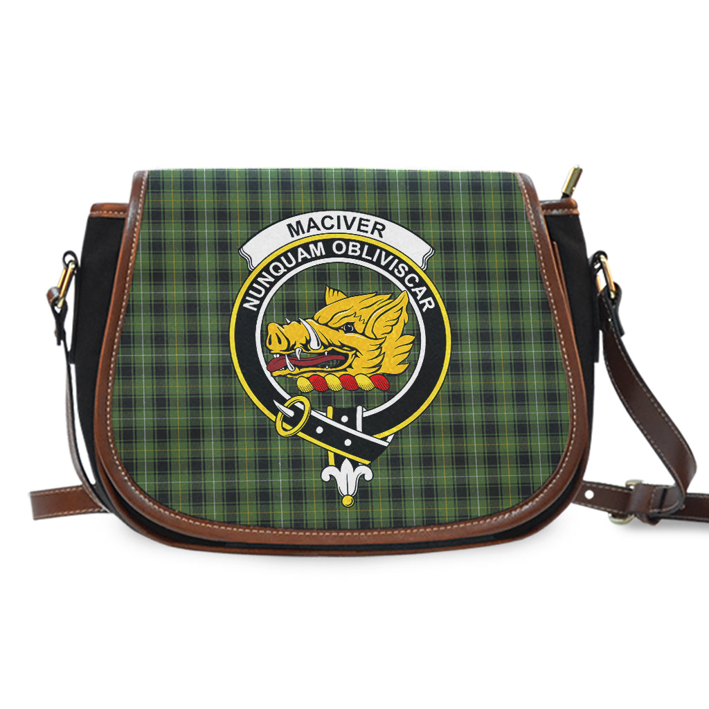 MacIver Hunting Tartan Saddle Bag with Family Crest - Tartan Vibes Clothing