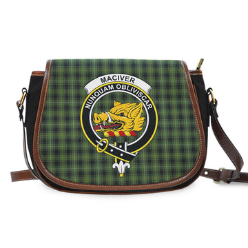 MacIver Hunting Tartan Saddle Bag with Family Crest