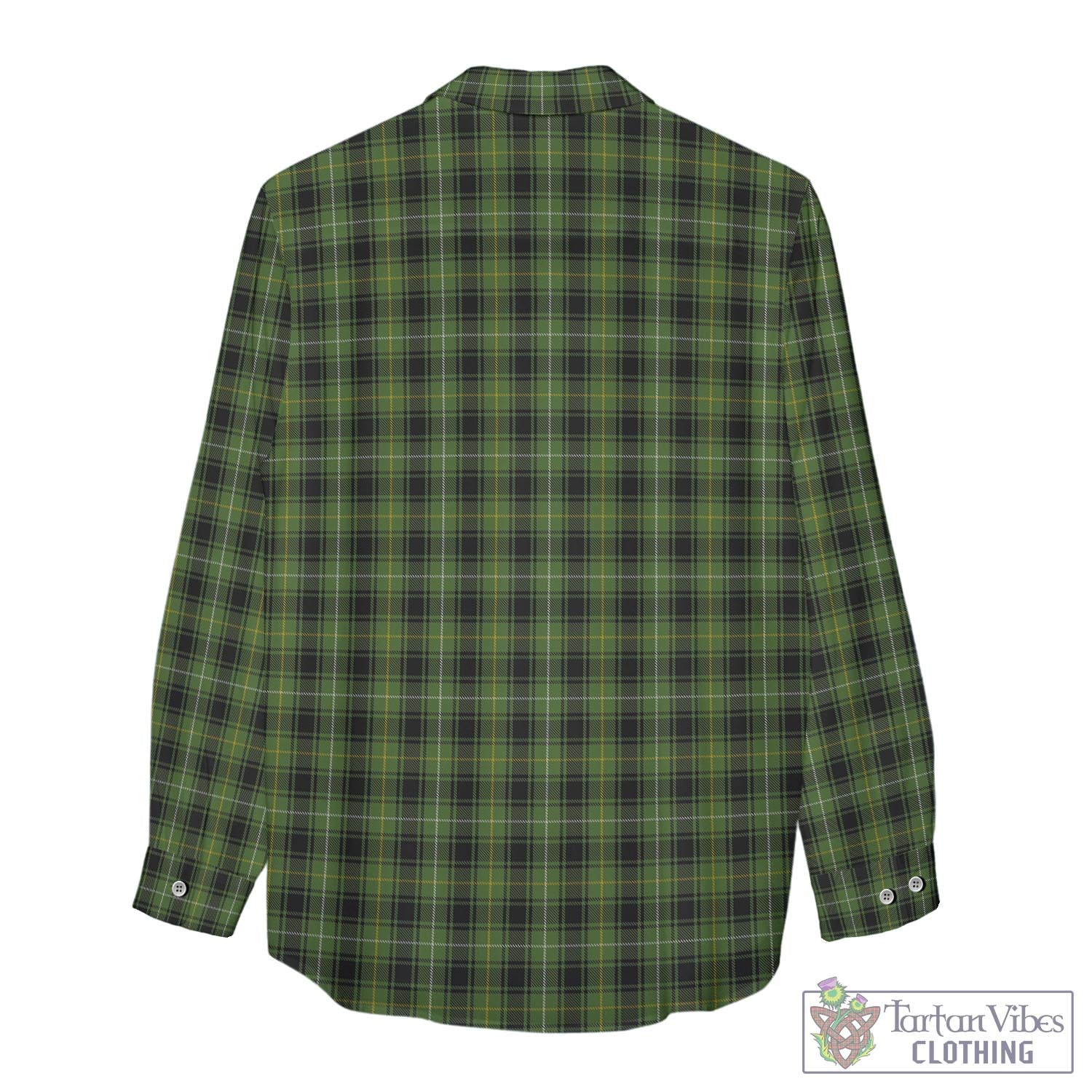 Tartan Vibes Clothing MacIver Hunting Tartan Womens Casual Shirt with Family Crest