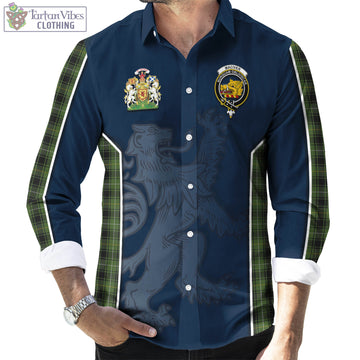 MacIver Hunting Tartan Long Sleeve Button Up Shirt with Family Crest and Lion Rampant Vibes Sport Style