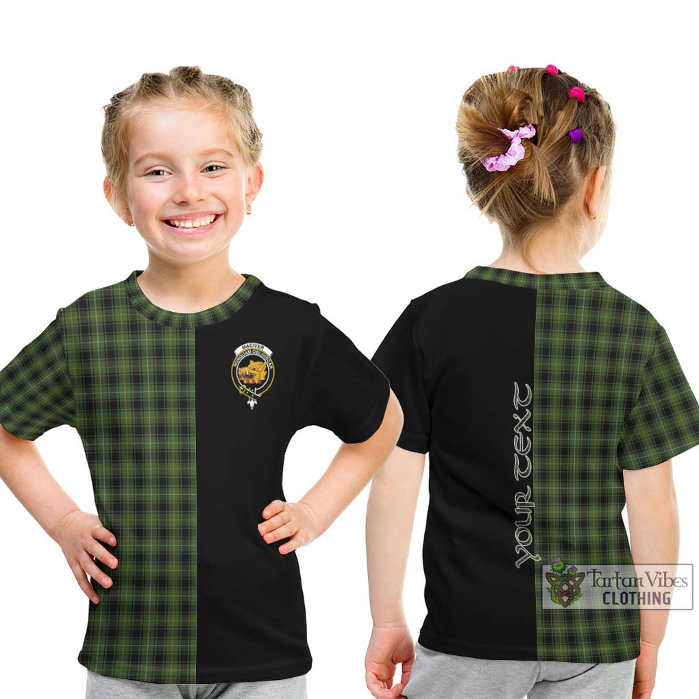 MacIver Hunting Tartan Kid T-Shirt with Family Crest and Half Of Me Style - Tartanvibesclothing Shop