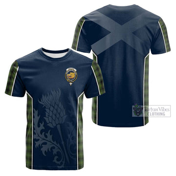 MacIver Hunting Tartan Cotton T-shirt with Family Crest and Scottish Thistle Vibes Sport Style