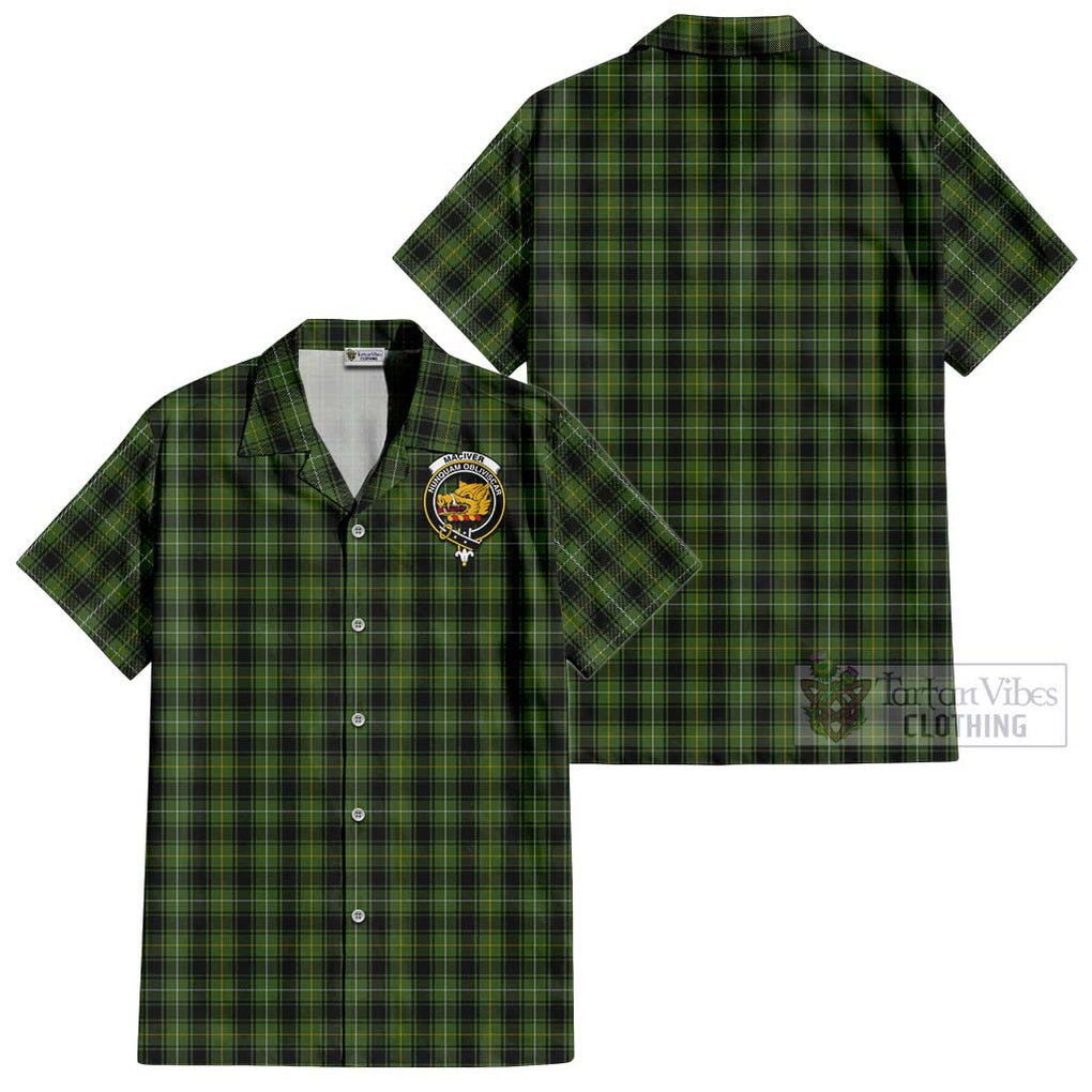 MacIver Hunting Tartan Cotton Hawaiian Shirt with Family Crest Kid - Tartan Vibes Clothing