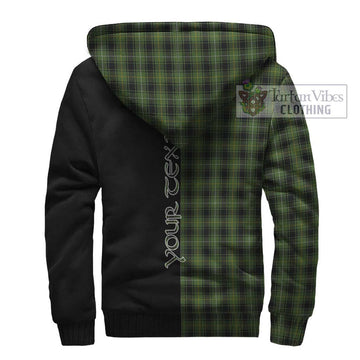 MacIver Hunting Tartan Sherpa Hoodie with Family Crest and Half Of Me Style