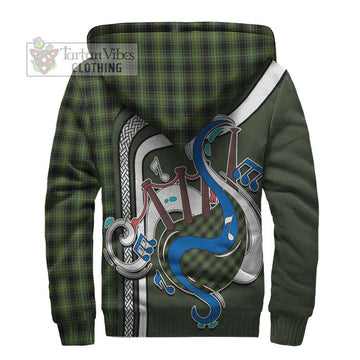 MacIver Hunting Tartan Sherpa Hoodie with Epic Bagpipe Style