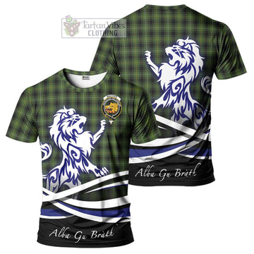 MacIver Hunting Tartan Cotton T-shirt with Alba Gu Brath Regal Lion Emblem