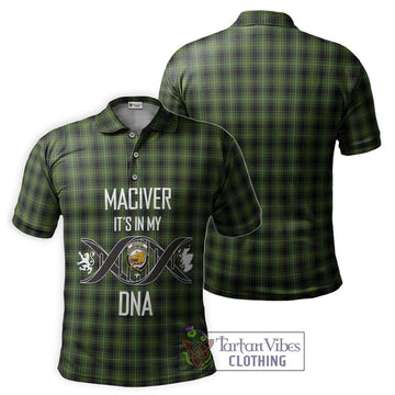 MacIver Hunting Tartan Polo Shirt with Family Crest DNA In Me Style