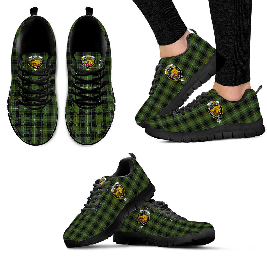 MacIver Hunting Tartan Sneakers with Family Crest - Tartan Vibes Clothing