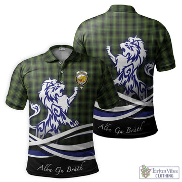 MacIver Hunting Tartan Polo Shirt with Alba Gu Brath Regal Lion Emblem