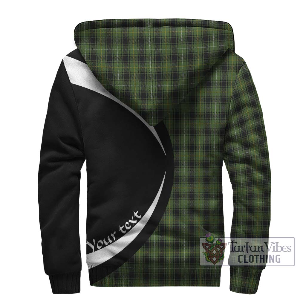 MacIver Hunting Tartan Sherpa Hoodie with Family Crest Circle Style - Tartan Vibes Clothing