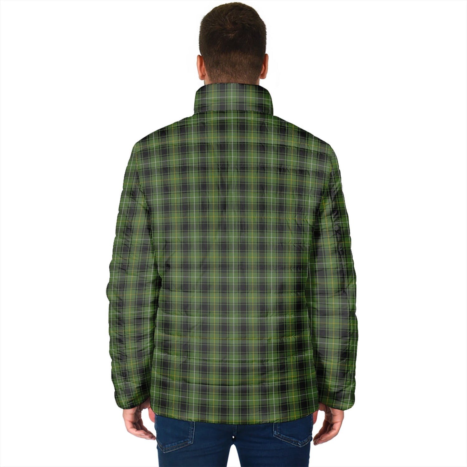 MacIver Hunting Tartan Padded Jacket with Family Crest - Tartan Vibes Clothing