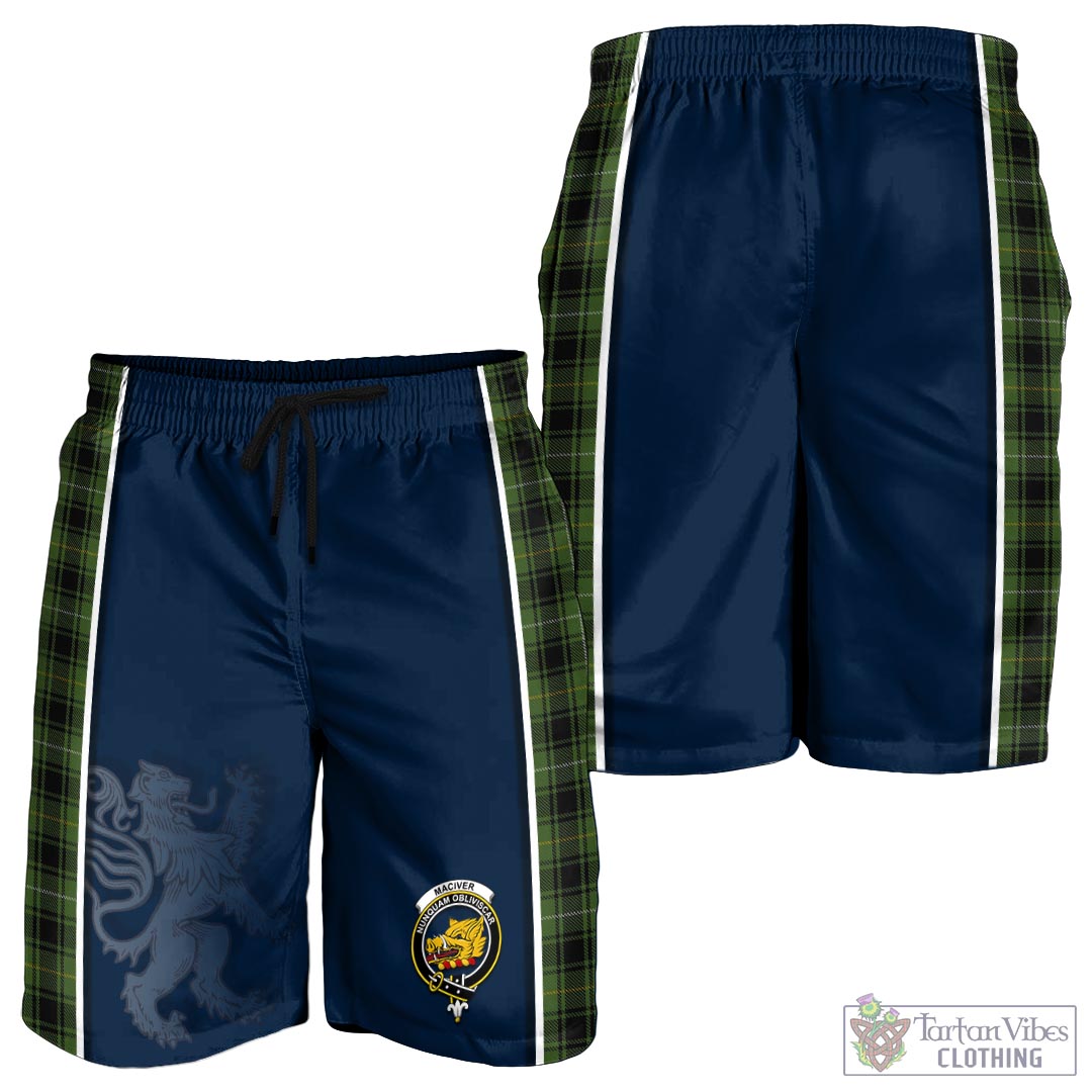 Tartan Vibes Clothing MacIver Hunting Tartan Men's Shorts with Family Crest and Lion Rampant Vibes Sport Style