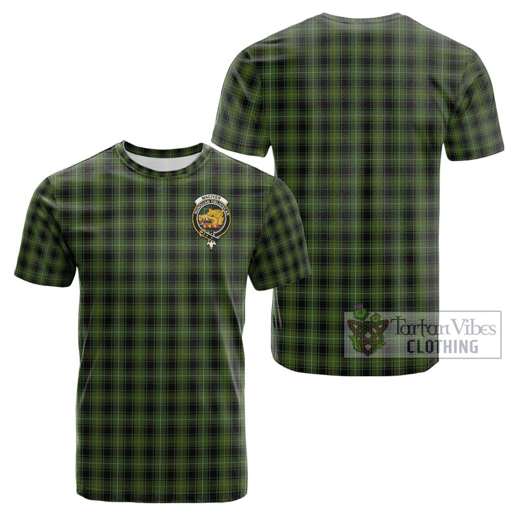 MacIver Hunting Tartan Cotton T-Shirt with Family Crest Kid's Shirt - Tartanvibesclothing Shop