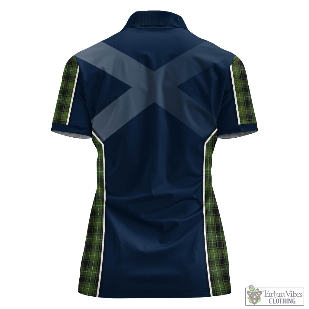 Tartan Vibes Clothing MacIver Hunting Tartan Women's Polo Shirt with Family Crest and Scottish Thistle Vibes Sport Style