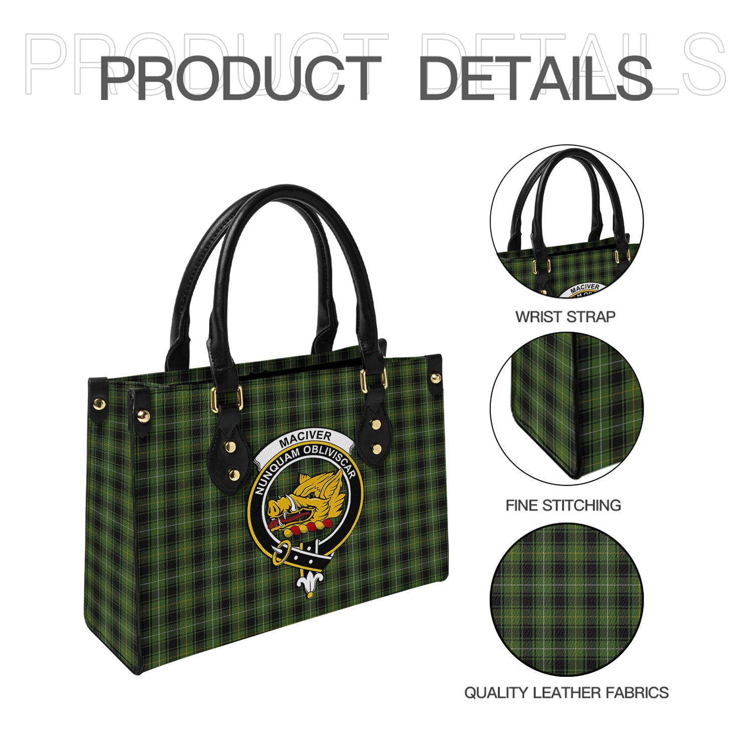 maciver-hunting-tartan-leather-bag-with-family-crest