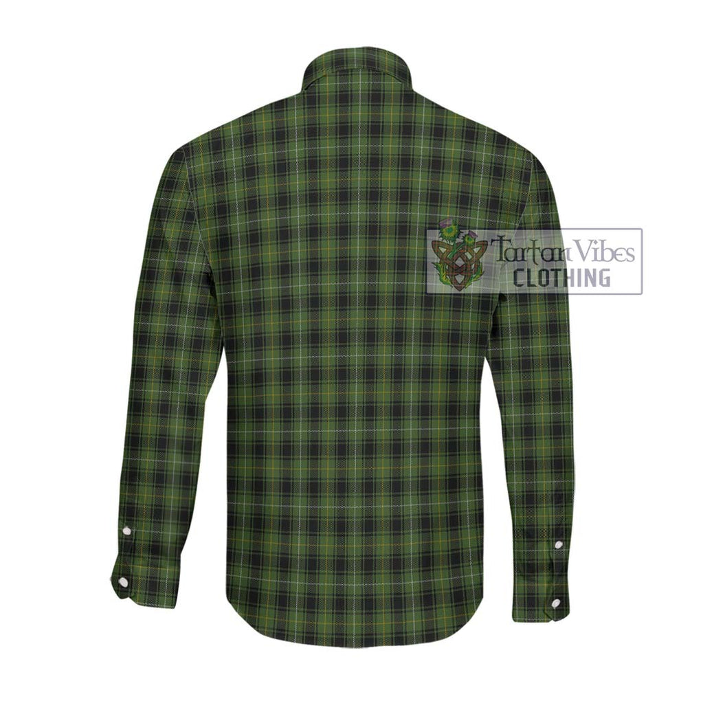 MacIver Hunting Tartan Long Sleeve Button Shirt with Family Crest DNA In Me Style - Tartanvibesclothing Shop