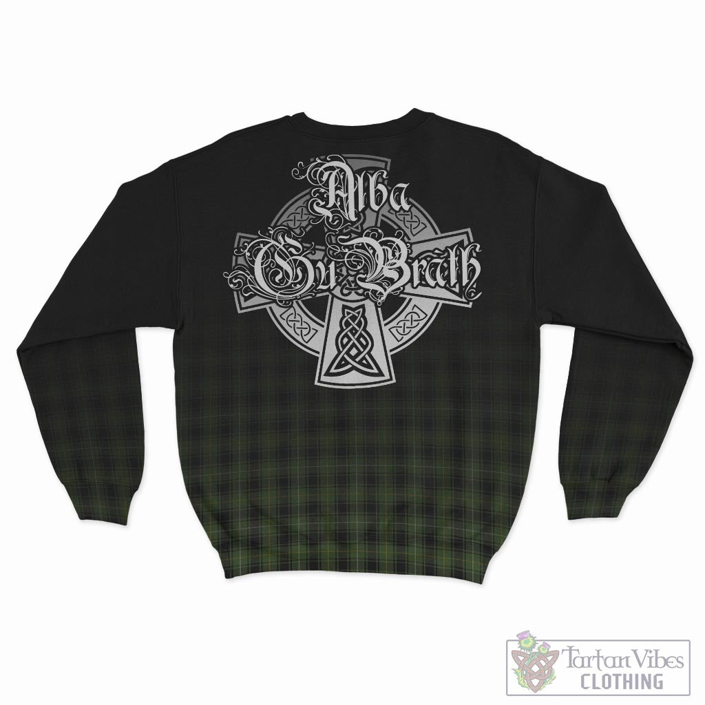 Tartan Vibes Clothing MacIver Hunting Tartan Sweatshirt Featuring Alba Gu Brath Family Crest Celtic Inspired