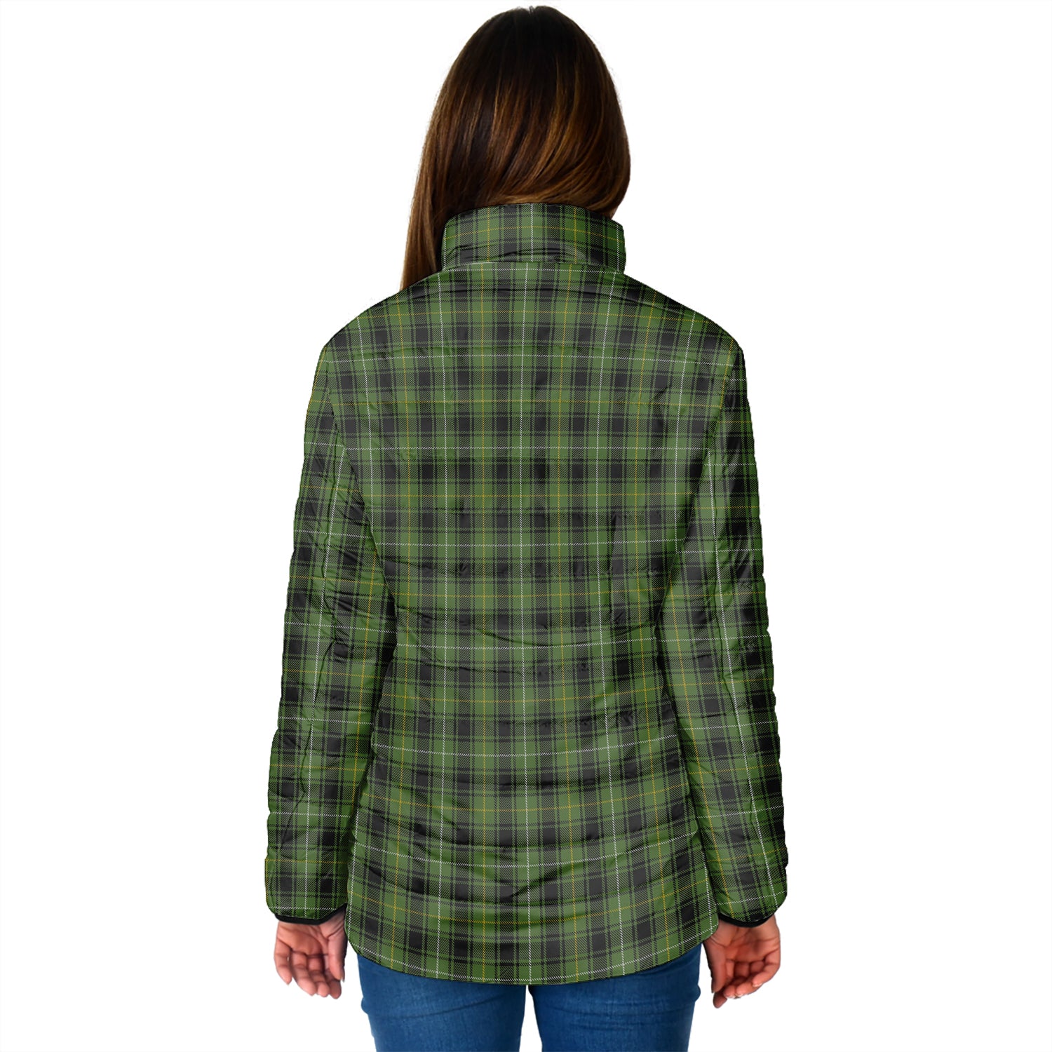 MacIver Hunting Tartan Padded Jacket with Family Crest - Tartan Vibes Clothing