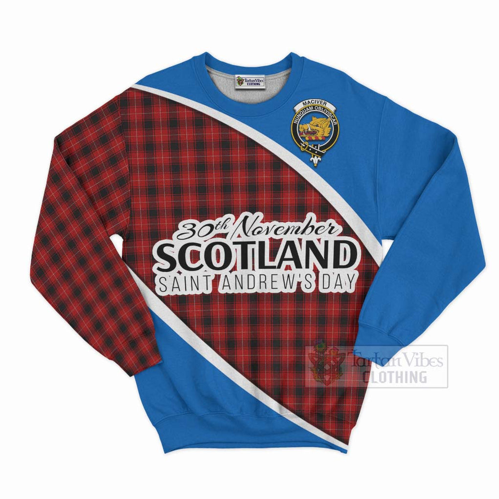 Tartan Vibes Clothing MacIver (McIver) Family Crest Tartan Sweatshirt Celebrate Saint Andrew's Day in Style