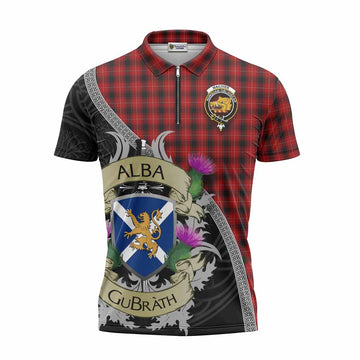 MacIver (McIver) Tartan Family Crest Zipper Polo Shirt Lion Rampant Royal Thistle Shield Celtic Inspired Unisex - Tartan Vibes Clothing