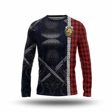 MacIver (McIver) Tartan Long Sleeve T-Shirt with Family Crest Cross Sword Thistle Celtic Vibes