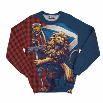 MacIver (McIver) Tartan Family Crest Sweatshirt with Scottish Majestic Lion