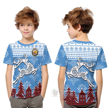 MacIver (McIver) Clan Christmas Kid T-Shirt Celtic Reindeer Style