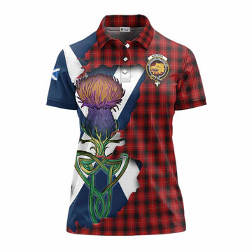 MacIver (McIver) Tartan Family Crest Women's Polo Shirt Scottish Thistle Celtic Inspired Women - Tartan Vibes Clothing