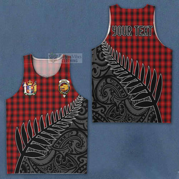 MacIver (McIver) Crest Tartan Men's Tank Top with New Zealand Silver Fern Half Style