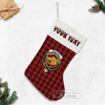 MacIver (McIver) Tartan Family Crest Christmas Stocking with Personalized Text