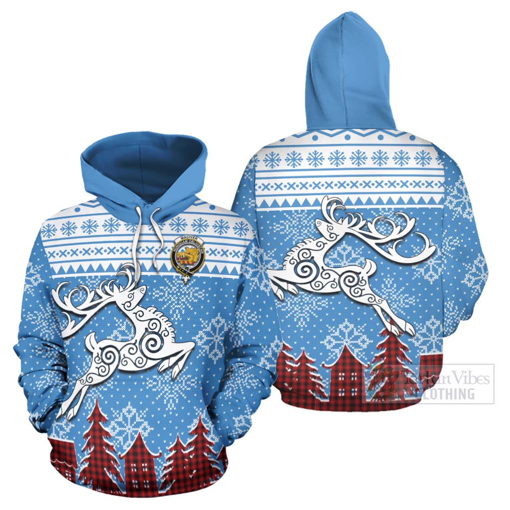 Tartan Vibes Clothing MacIver (McIver) Clan Christmas Hoodie Celtic Reindeer Style