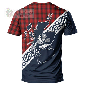 MacIver (McIver) Tartan T-Shirt Featuring Thistle and Scotland Map