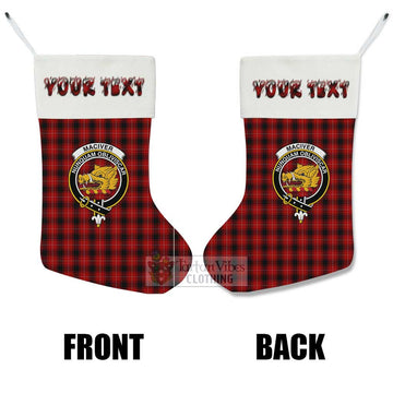 MacIver (McIver) Tartan Family Crest Christmas Stocking with Personalized Text