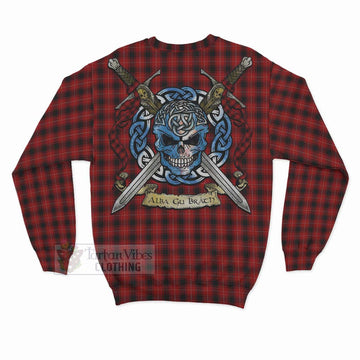 MacIver (McIver) Tartan Sweatshirt with Family Crest Celtic Skull Style