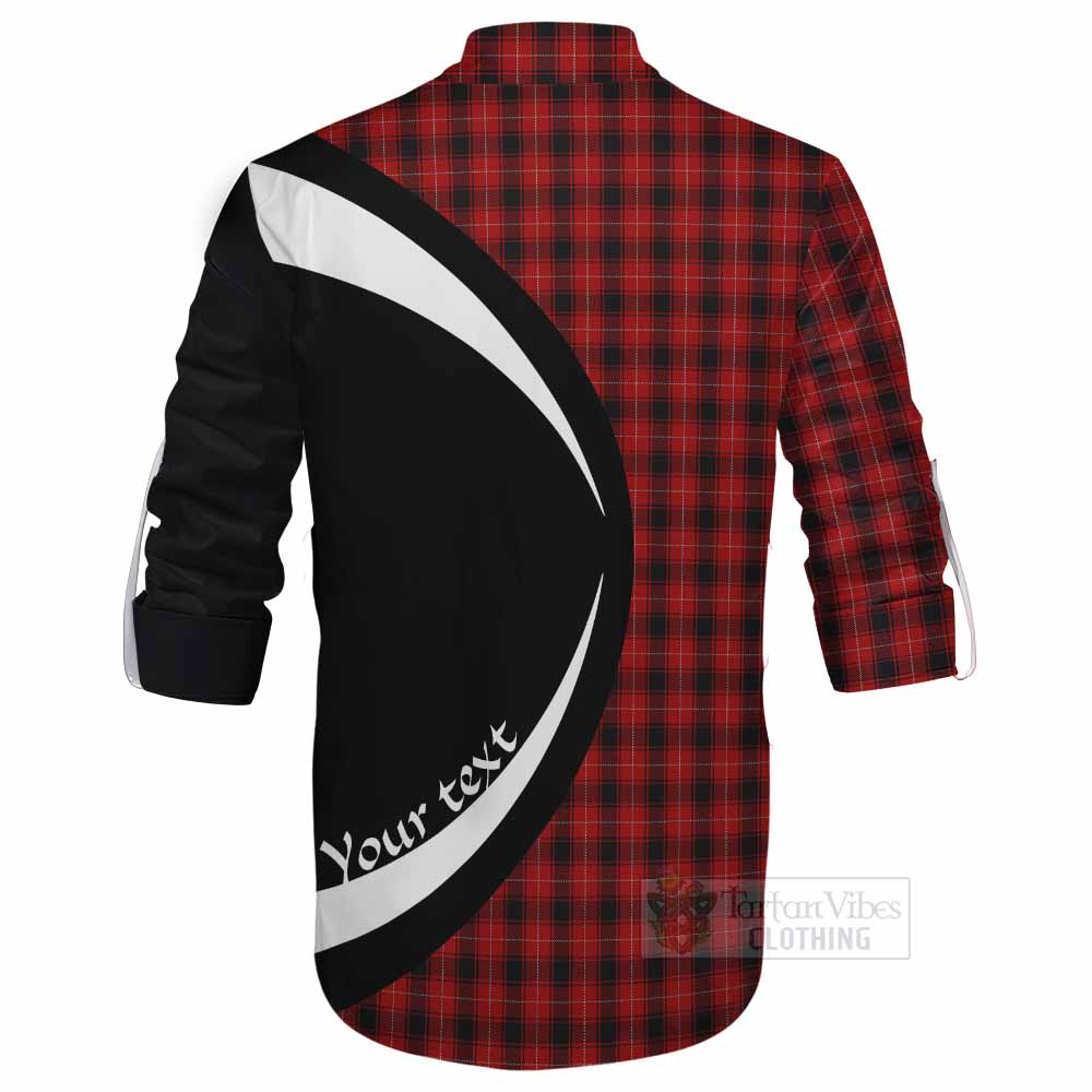 MacIver (McIver) Tartan Ghillie Kilt Shirt with Family Crest Circle Style - Tartan Vibes Clothing
