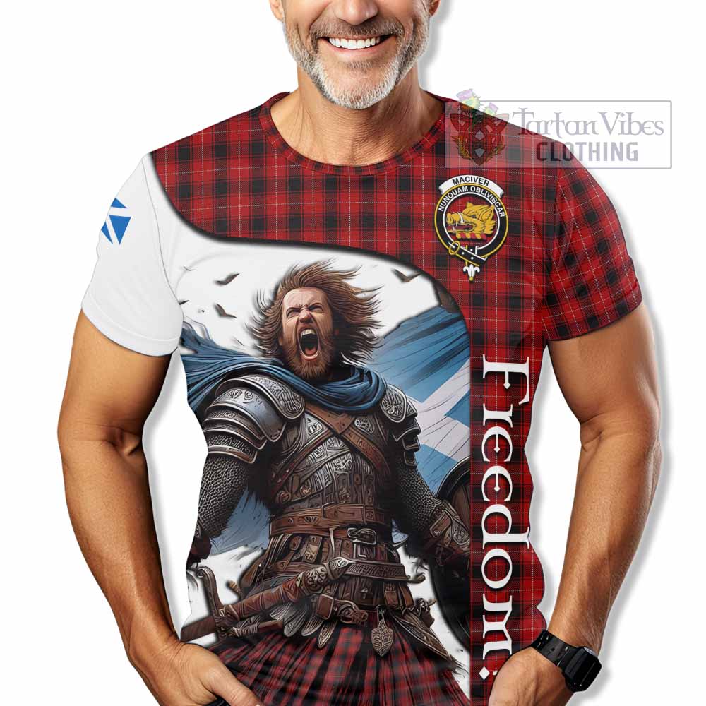 MacIver (McIver) Crest Tartan T-Shirt Inspired by the Freedom of Scottish Warrior