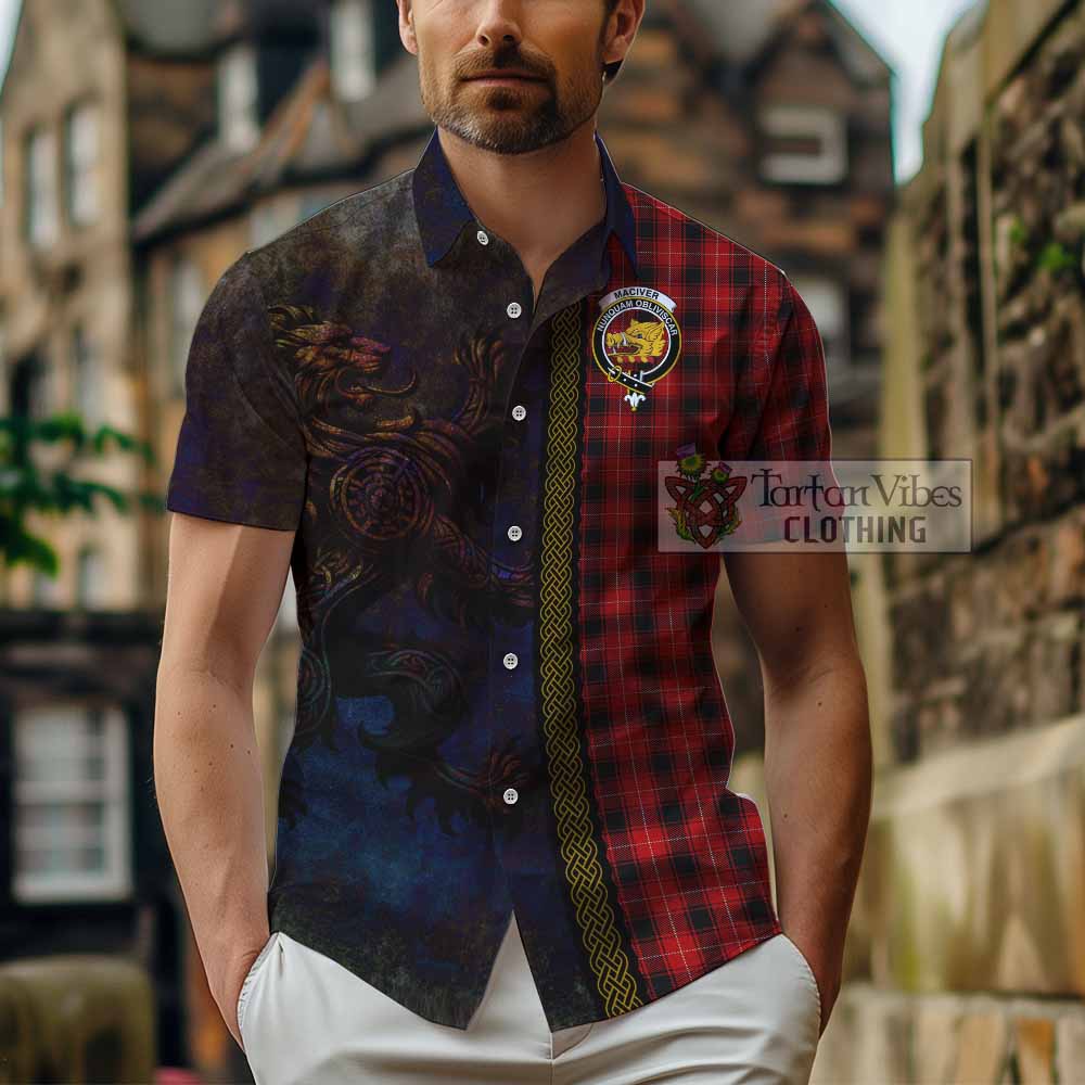 MacIver (McIver) Tartan Family Crest Hawaiian Shirt Alba Gu Brath Be Brave Lion Ancient Style - Tartan Vibes Clothing