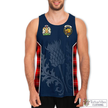 MacIver Modern Tartan Men's Tanks Top with Family Crest and Scottish Thistle Vibes Sport Style