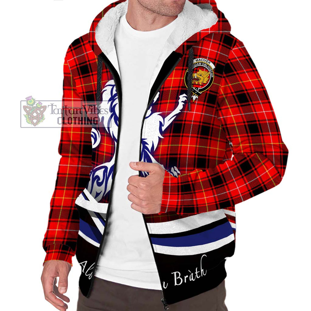 MacIver Modern Tartan Sherpa Hoodie with Alba Gu Brath Regal Lion Emblem Unisex S - Tartanvibesclothing Shop