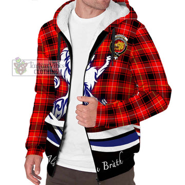 MacIver Modern Tartan Sherpa Hoodie with Alba Gu Brath Regal Lion Emblem