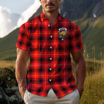 MacIver Modern Tartan Cotton Hawaiian Shirt with Family Crest