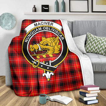 MacIver Modern Tartan Blanket with Family Crest