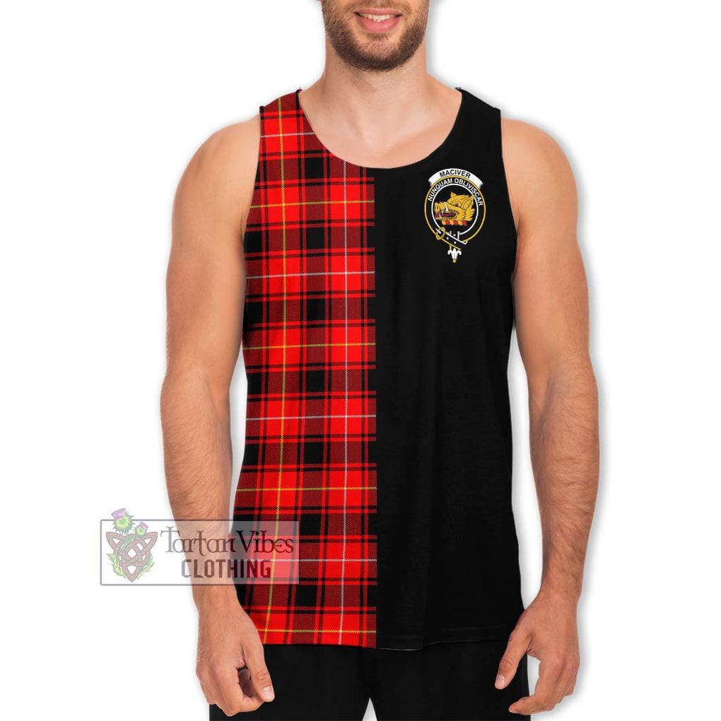 MacIver Modern Tartan Men's Tank Top with Family Crest and Half Of Me Style Men - Tartanvibesclothing Shop