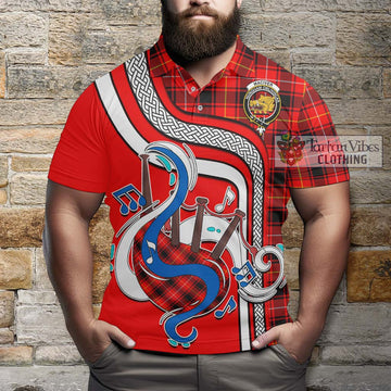 MacIver Modern Tartan Polo Shirt with Epic Bagpipe Style